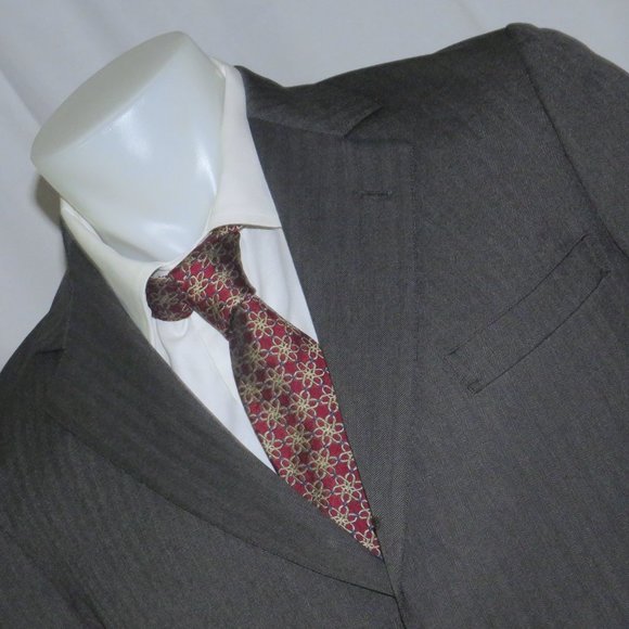 Brooks Brothers Makers Vintage Gray Herringbone Three Roll Two Suit 40R - Picture 6 of 15